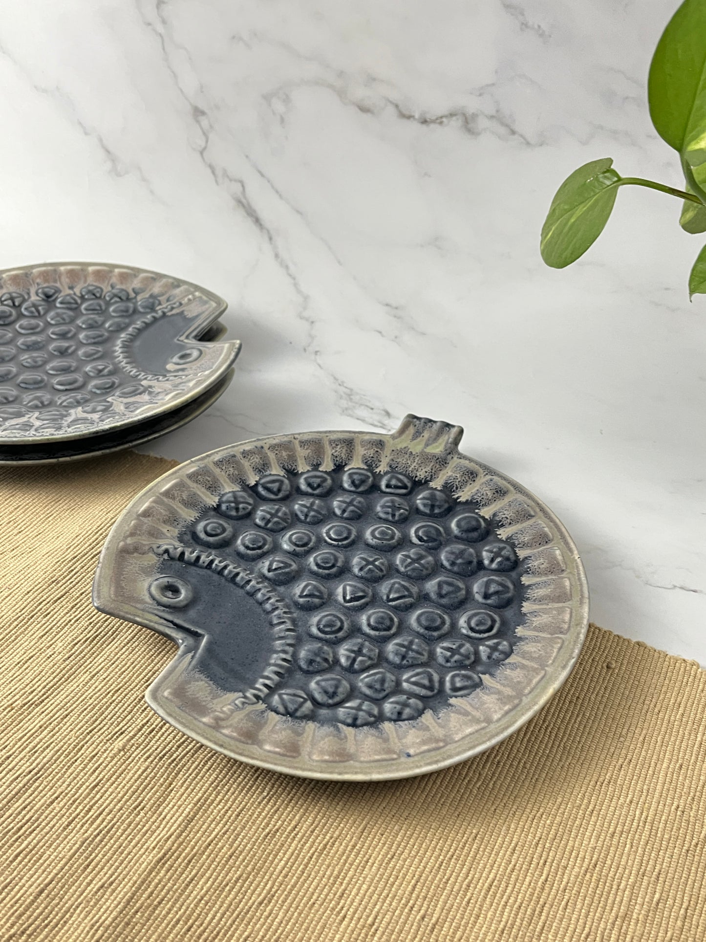 Indigo Whispers Blue Ceramic Serveware