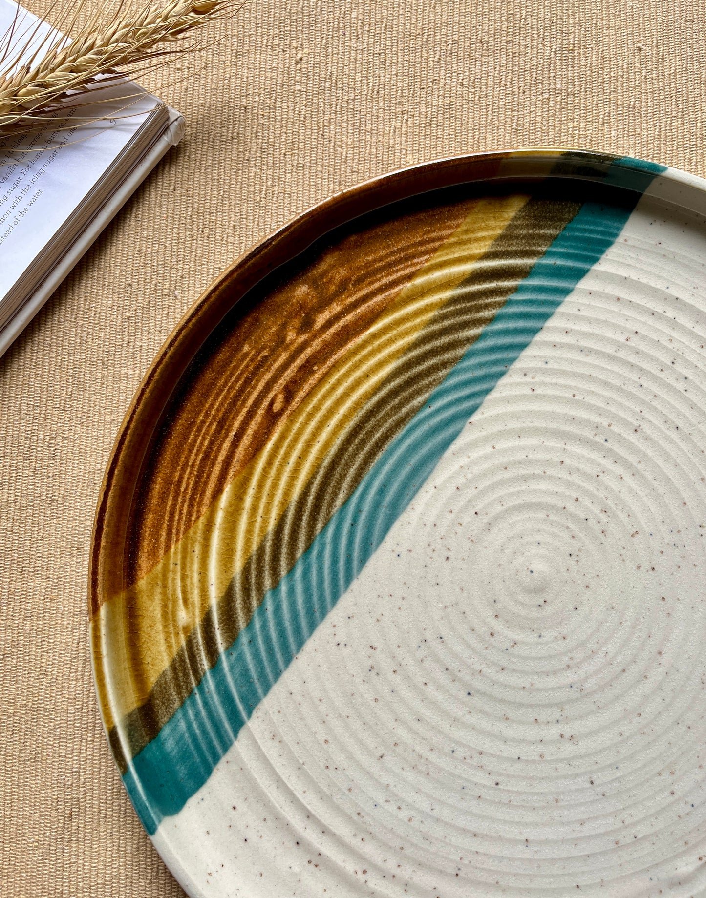 Rustic Waves Ceramic Plate