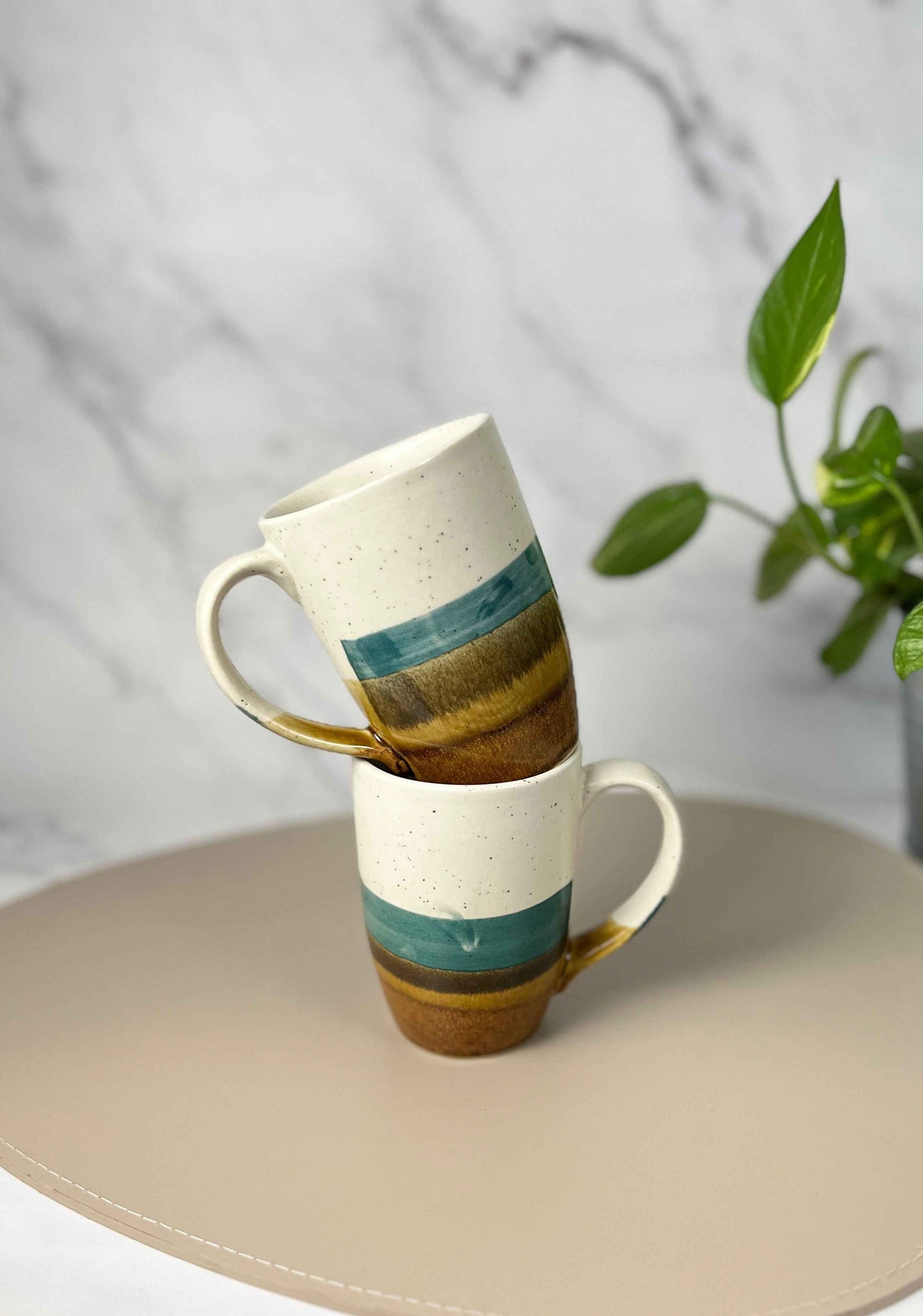 Coastal Sunrise Mug - Beautiful Ceramic Coffee Cup for Your Morning Routine - Tasty Laddle