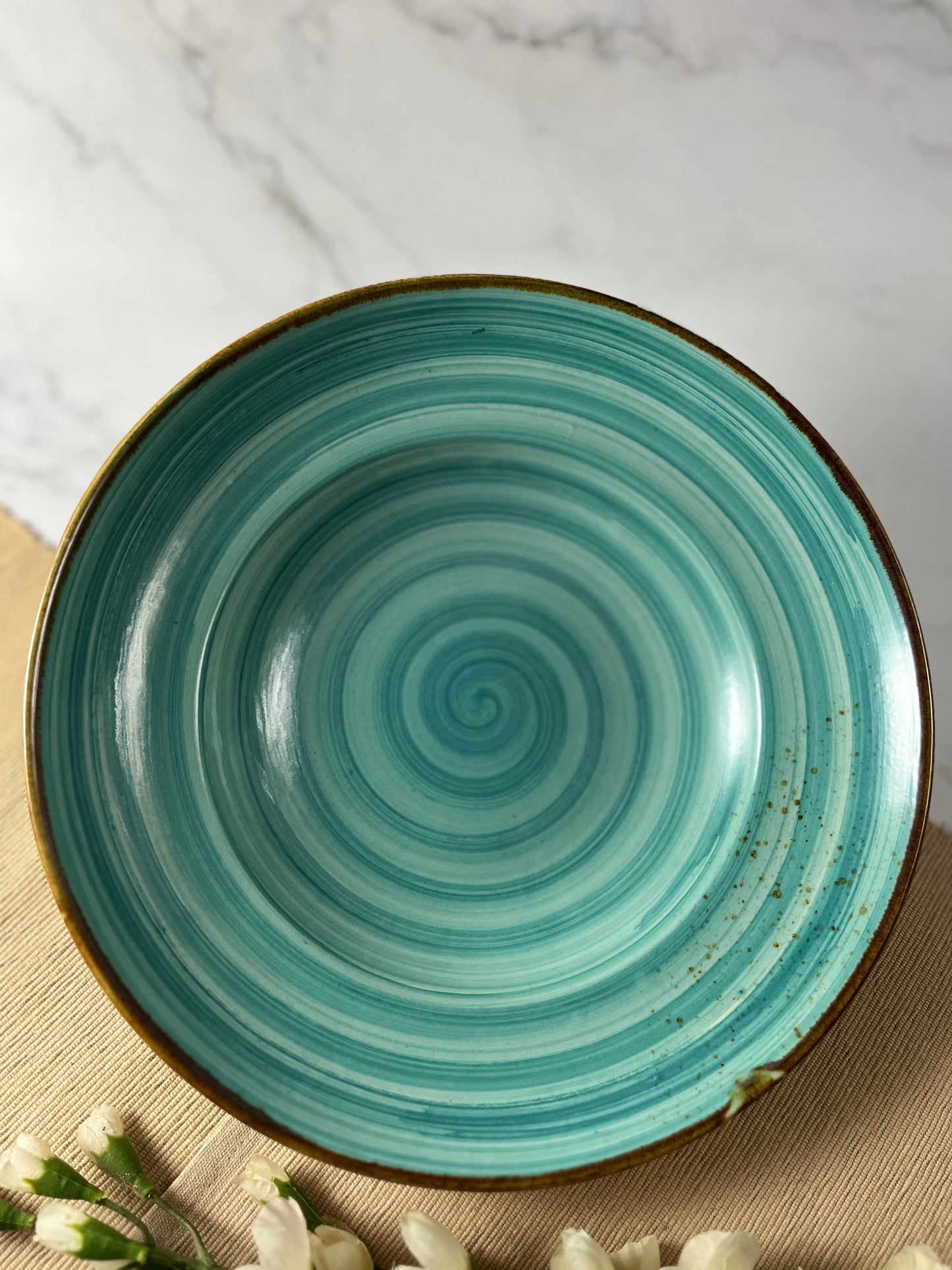Aqua Swirl Dining Plate