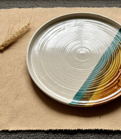 Rustic Waves Ceramic Plate