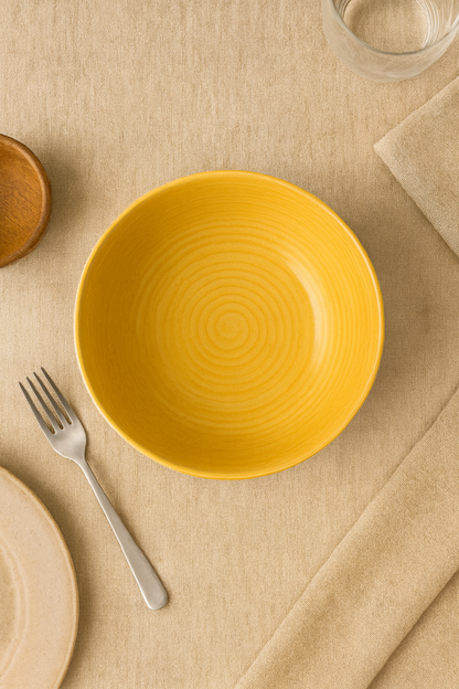 Bloom Joy Hand-Painted Floral Serving Bowl