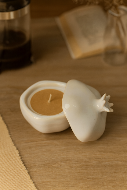 Ceramic Pomegranate Candle