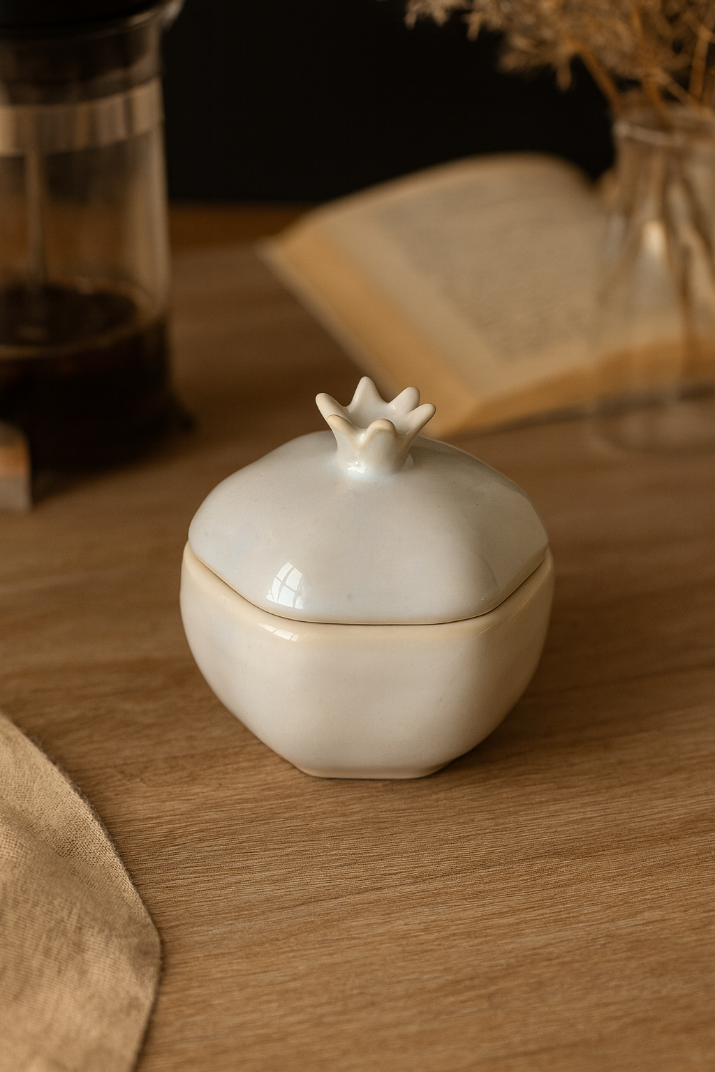 Ceramic Pomegranate Candle