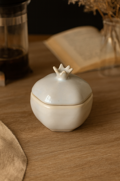 Ceramic Pomegranate Candle