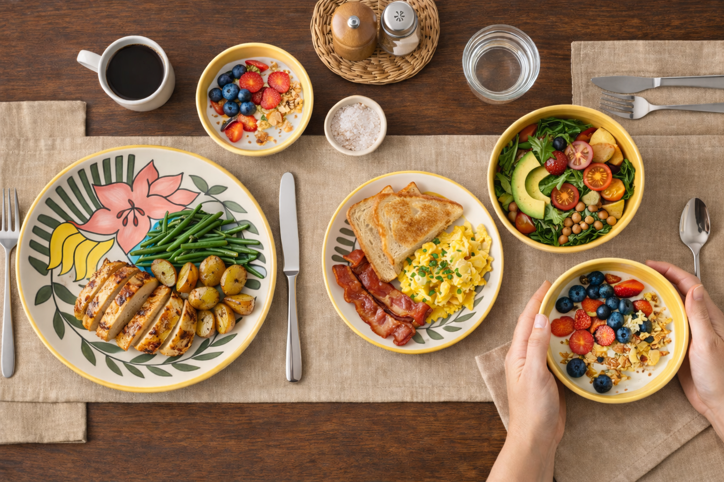 Tropical Petal Dining Collection - Set of 2