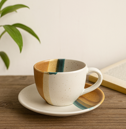 Coastal Harmony Ceramic Tea Cup Set