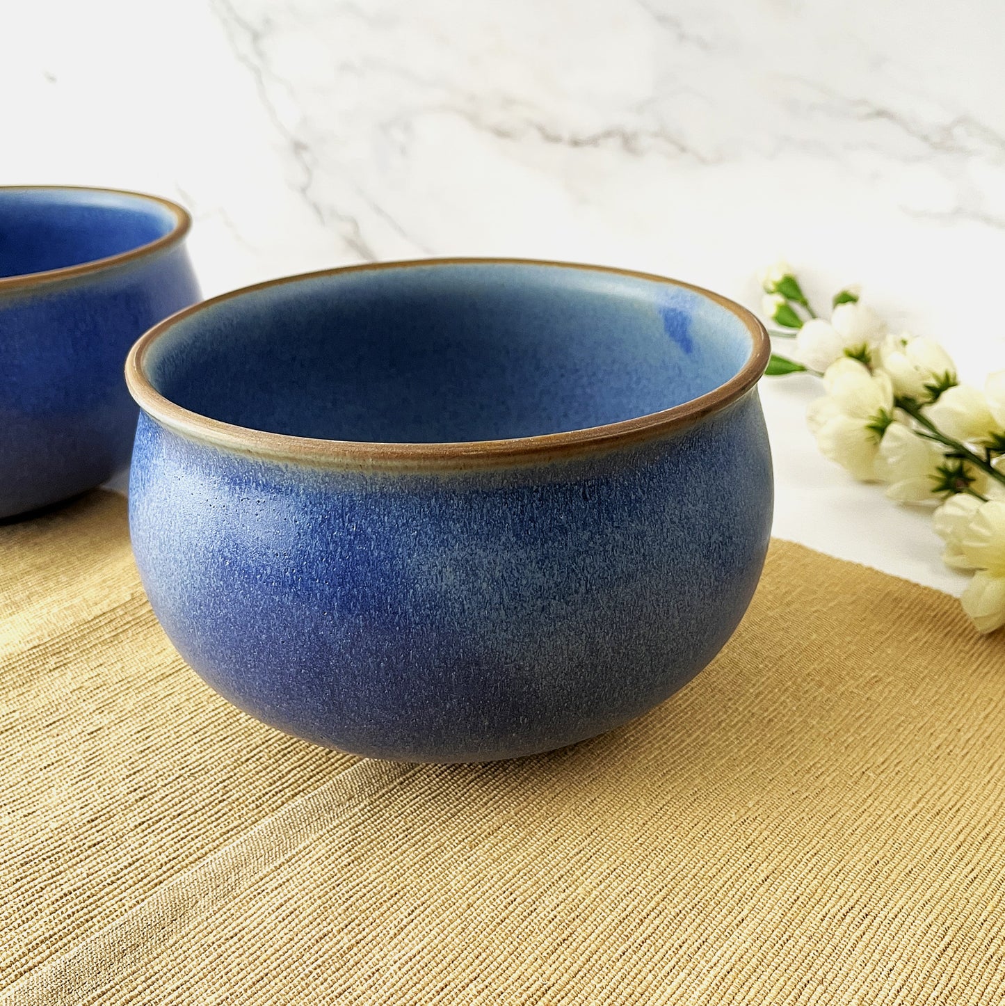 Azure Horizon Ceramic Serving Bowl