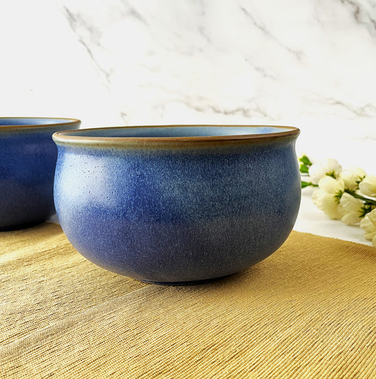 Azure Horizon Ceramic Serving Bowl