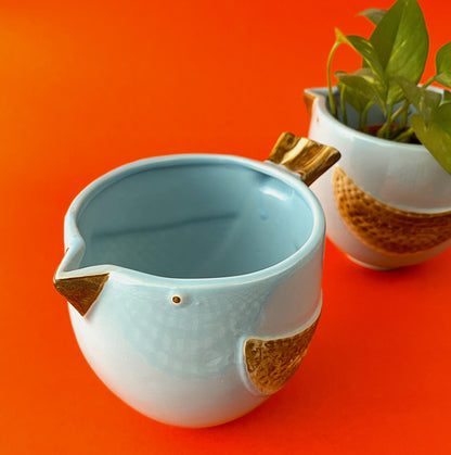 Chirp & Grow Ceramic Planter